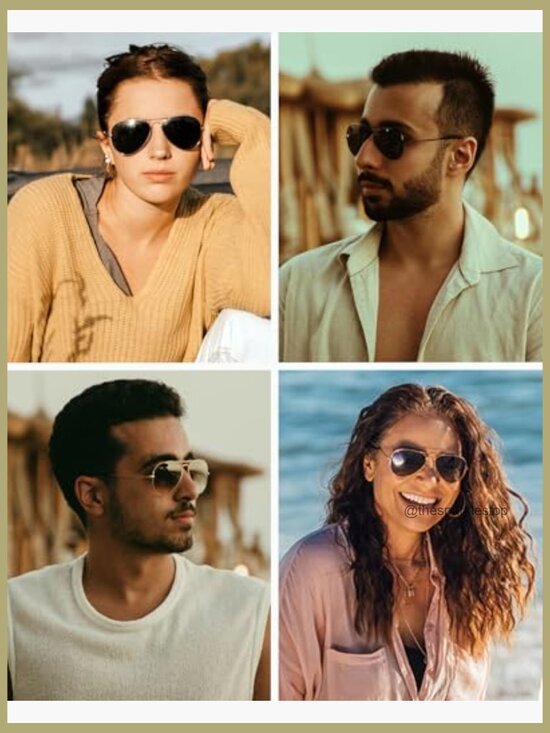 Polarized Aviator Sunglasses with UV400 Protection, Lightweight Metal Frame main image 7